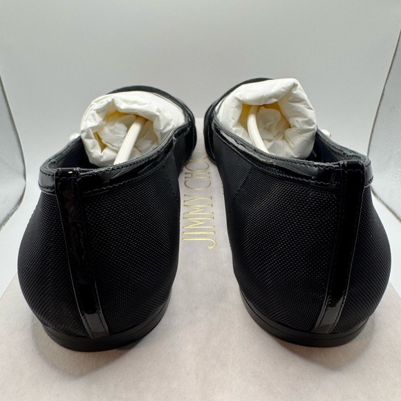 New Authentic Jimmy Choo Elisa Flat Sandals Black 38 - Picture 3 of 11